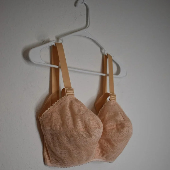 Ardyss Angel Bra Sz 30J Nude Floral Lace Adjustable Straps Demi Back Support - Picture 3 of 16